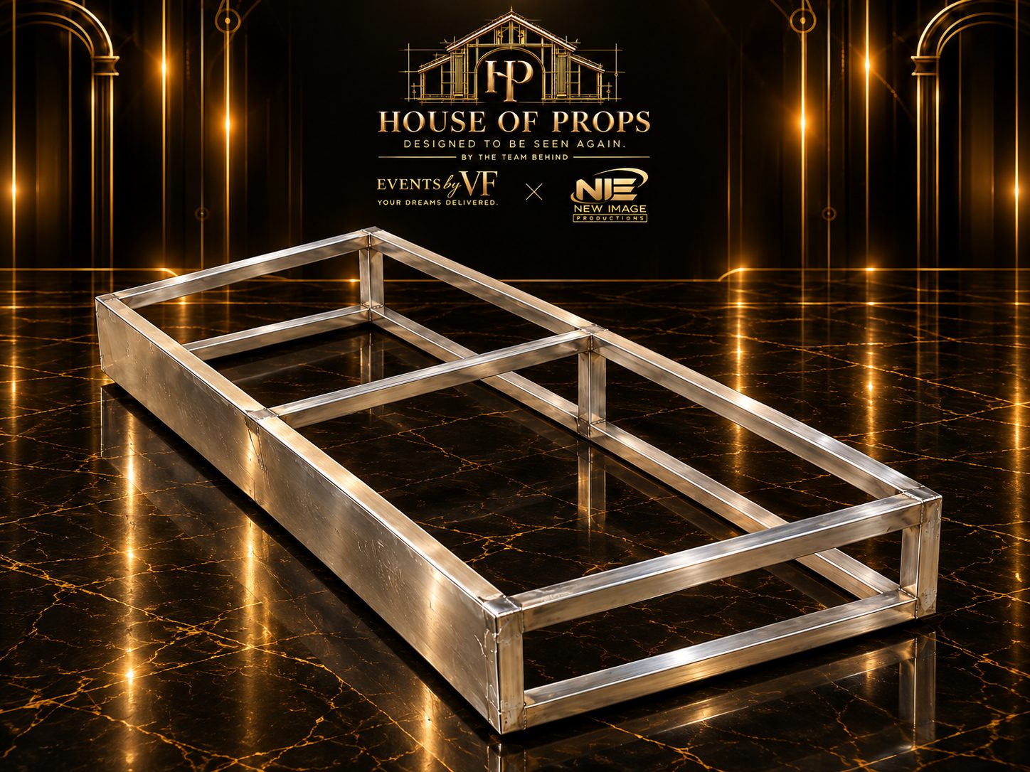 Modular Metal Platform Frame — Tables & Display available to rent from House of Props NY