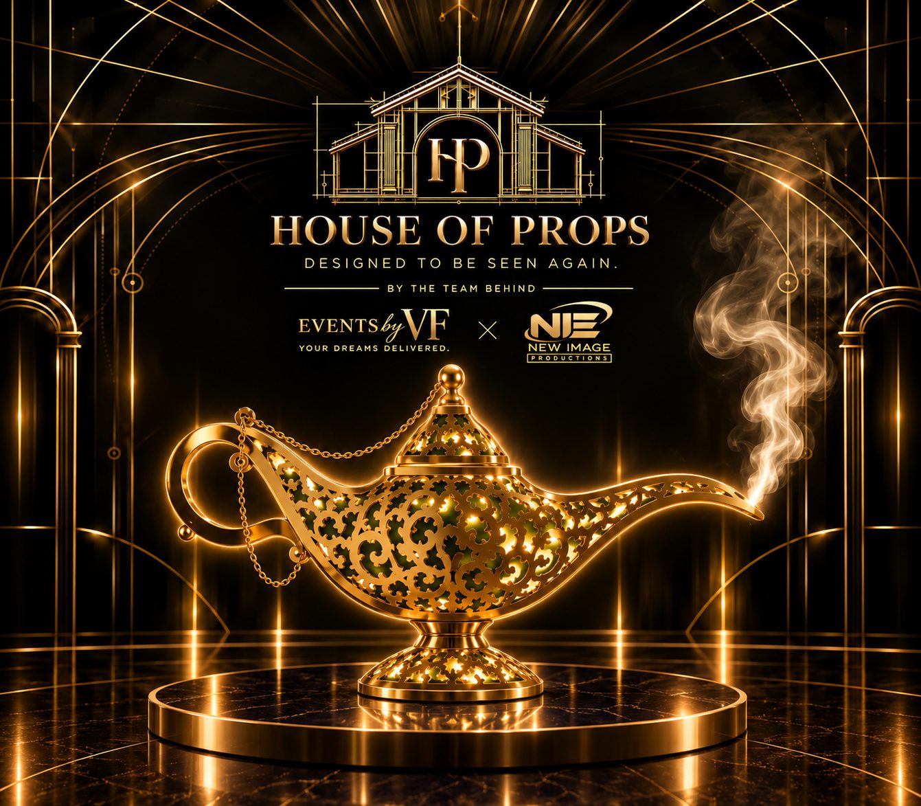 Oversized Arabian Magic Lamp Prop — Photo Props available to rent from House of Props NY