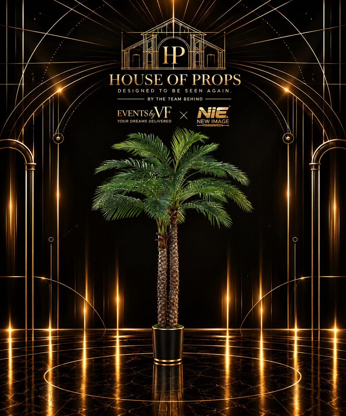 Tropical Palm Tree — Large Installations available to rent from House of Props NY